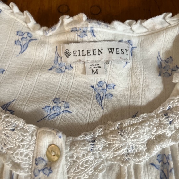 Eileen West Nightgown with Blue Floral Accents - Picture 10 of 16